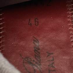 Pre Owned Loro Piana Grey Fabric and Leather 360 LP Flexy Walk Lace Up Sneakers Size 46