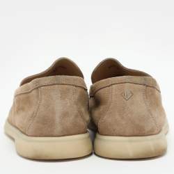 Pre Owned Loro Piana Beige Suede Summer Walk Loafers Size 43