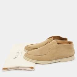 Loro Piana Beige Suede Open Walk Ankle Length Boots Size 42