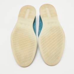 Pre Owned Loro Piana Blue Suede Summer Walk Loafers Size 43