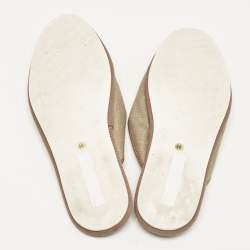 Loro Piana Olive Green Fabric Mules Size 44