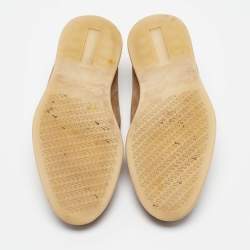 Pre Owned Loro Piana Beige Suede Summer Charms Loafers Size 39