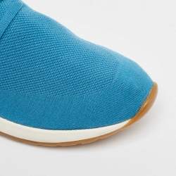 Loro Piana Blue Knit Fabric 360 LP Flexy Walk Sneakers Size 43