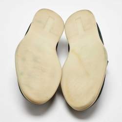 Pre Owned Loro Piana Dark Green Suede Summer Walk Loafers Size 44.5