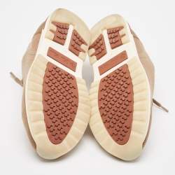 Pre Owned Loro Piana Brown Knit Fabric 360 LP Flexy Walk Sneakers Size 41