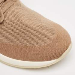 Pre Owned Loro Piana Brown Knit Fabric 360 LP Flexy Walk Sneakers Size 41