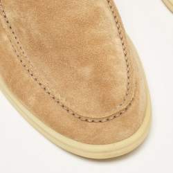 Pre Owned Loro Piana Brown Suede Summer Walk Loafers Size 40
