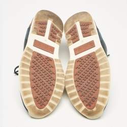 Pre Owned Loro Piana Teal Green Knit Fabric 360 LP Flexy Walk Sneakers Size 42