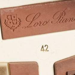 Pre Owned Loro Piana Teal Green Knit Fabric 360 LP Flexy Walk Sneakers Size 42