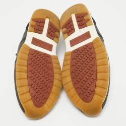 Pre Owned Loro Piana Grey Knit Fabric 360 LP Flexy Walk Sneakers Size 42