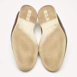Loro Piana Brown Suede 'Summer Walk' Slip On Loafers Size 42