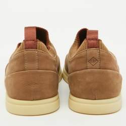 Pre Owned Loro Piana Beige Nubuck Leather Soho Walk Sneakers Size 40