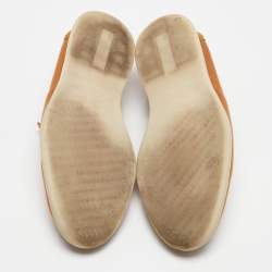 Pre Owned Loro Piana Brown Knit Fabric Open Walk Slip On Loafers Size 42.5