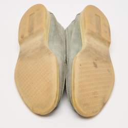 Pre Owned Loro Piana Grey Suede Summer Walk Slip On Loafers Size 42.5