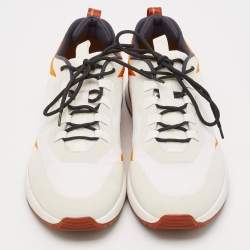 Pre Owned Loro Piana Tricolor Mesh Week End Walk Lace Up Sneakers Size 41