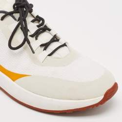 Pre Owned Loro Piana Tricolor Mesh Week End Walk Lace Up Sneakers Size 41