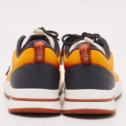 Pre Owned Loro Piana Tricolor Mesh Week End Walk Lace Up Sneakers Size 41