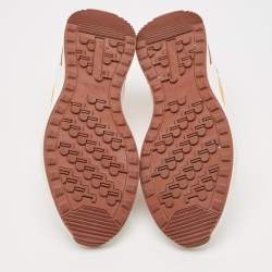 Pre Owned Loro Piana Tricolor Mesh Week End Walk Lace Up Sneakers Size 41