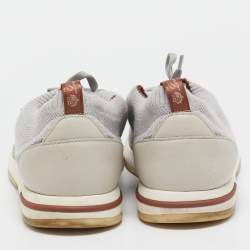 Loro Piana Grey Knit Fabric 360 LP Flexy Walk Slip On Sneakers Size 43