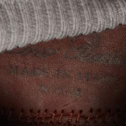 Loro Piana Grey Knit Fabric 360 LP Flexy Walk Slip On Sneakers Size 43