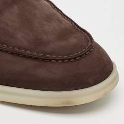 Pre Owned Loro Piana Brown Suede Summer Walk Loafers Size 44