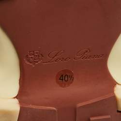 Pre Owned Loro Piana Navy Blue Knit Fabric and Neoprene Modular Walk Low Top Sneakers Size 40.5