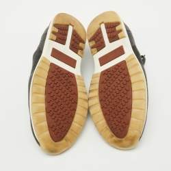 مملوكة مسبقًا Loro Piana Dark Grey Knit Fabric 360 LP Flexy Walk Low Top Sneakers Size 45