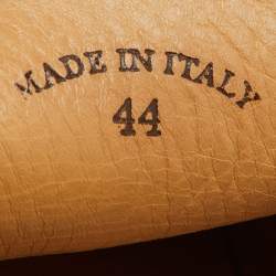 Pre Owned Loro Piana Brown Leather Summer Walk Slip On Loafers Size 44