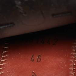 Pre Owned Loro Piana Grey Knit Fabric and Leather 360 LP Flexy Walk Low Top Sneakers Size 46