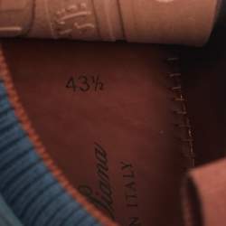 Loro Piana Blue Nubuck Leather Soho Walk Low Top Sneakers Size 43.5