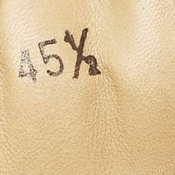 Pre Owned Loro Piana Dark Blue Leather Lace Up Sneakers Size 45.5