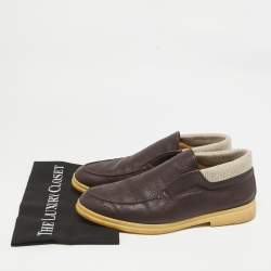 Loro Piana Burgundy Leather Open Walk Ankle Boots Size 43.5