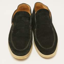 Loro Piana Black Suede Open Walk Ankle Boots Size 43