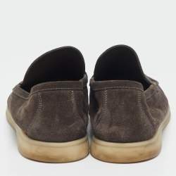Pre Owned Loro Piana Brown Suede Summer Walk Loafers Size 43