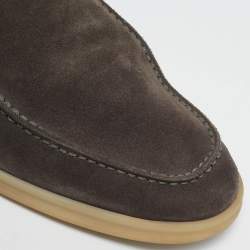 Pre Owned Loro Piana Brown Suede Summer Walk Loafers Size 43