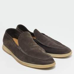Pre Owned Loro Piana Brown Suede Summer Walk Loafers Size 43