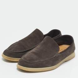Pre Owned Loro Piana Brown Suede Summer Walk Loafers Size 43