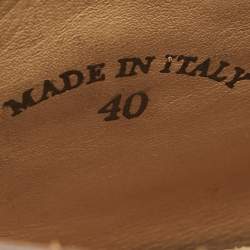 Loro Piana Brown Alligator Nubuck Leather Open Walk Ankle Boots Size 40
