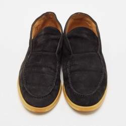 Loro Piana Black Suede Open Walk Ankle Boots Size 43
