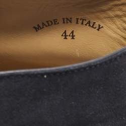 Pre Owned Loro Piana Navy Blue Suede Open Walk Ankle Length Boots Size 44