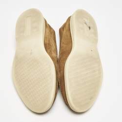 Loro Piana Brown Suede Summer Charms Walk Loafers Size 39
