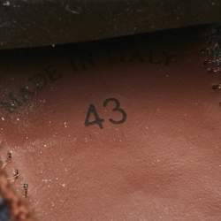 Pre Owned Loro Piana Navy Blue Stretch Knit 360 LP Flexy Walk Slip On Sneakers Size 43