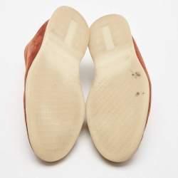 Pre Owned Loro Piana Brown Suede Open Walk Ankle Length Boots Size 39.5