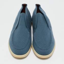 Pre Owned حذاء بوت كاحل لورو بيانا أوبن واك سويدي أزرق مقاس 40.5