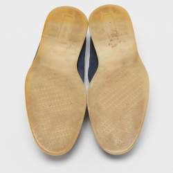 Pre Owned Loro Piana Blue Suede Sea Sail Loafers Size 45.5