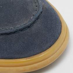 Pre Owned Loro Piana Blue Suede Sea Sail Loafers Size 45.5