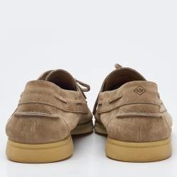 Loro Piana Beige Suede Sea Sail Walk Loafers Size 45