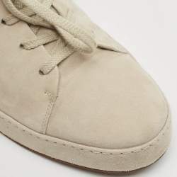 Loro Piana Grey Suede Nuages Lace Up Sneakers Size 42