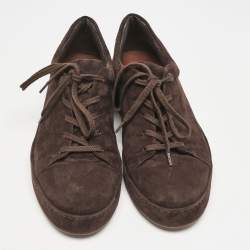 Pre Owned Loro Piana Brown Suede Nuages Sneakers Size 42