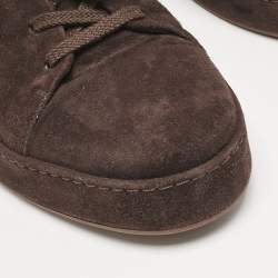 Pre Owned Loro Piana Brown Suede Nuages Sneakers Size 42